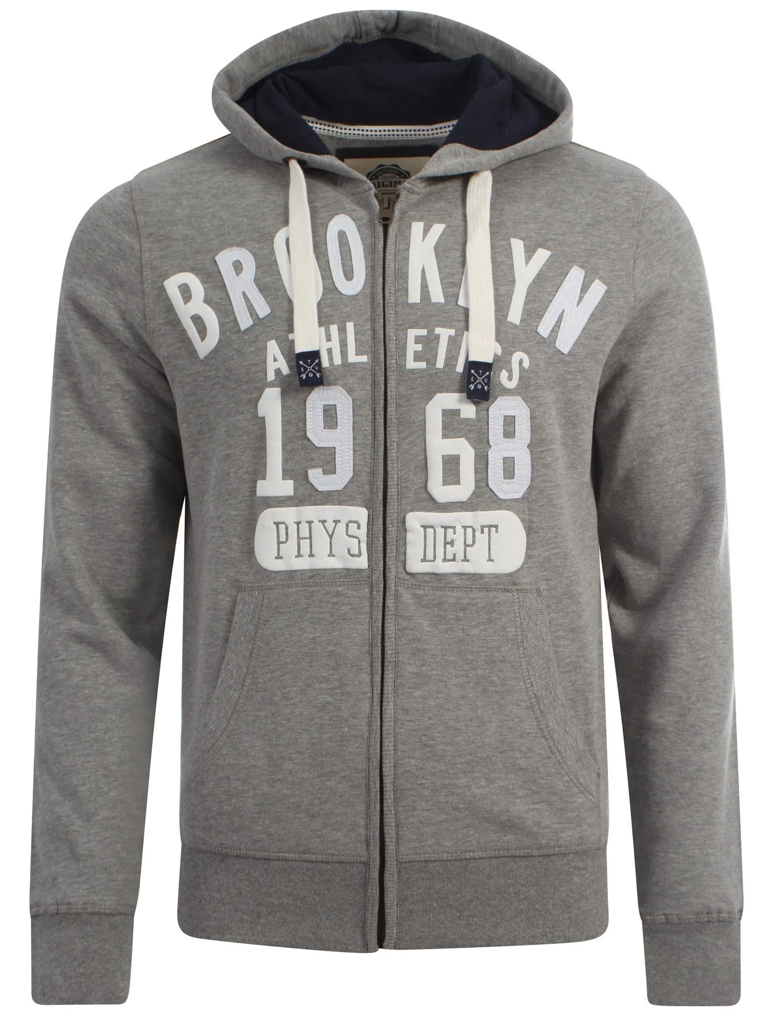 Men’s Brooklyn Athletics grey zip up hoodie