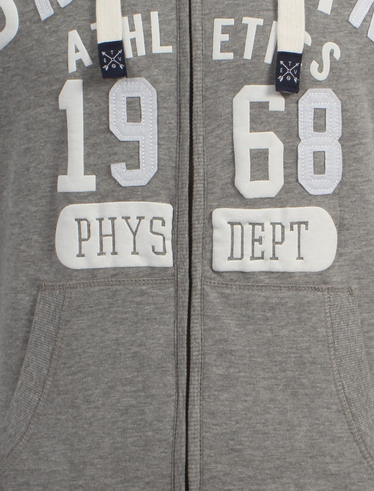 Men’s Brooklyn Athletics grey zip up hoodie