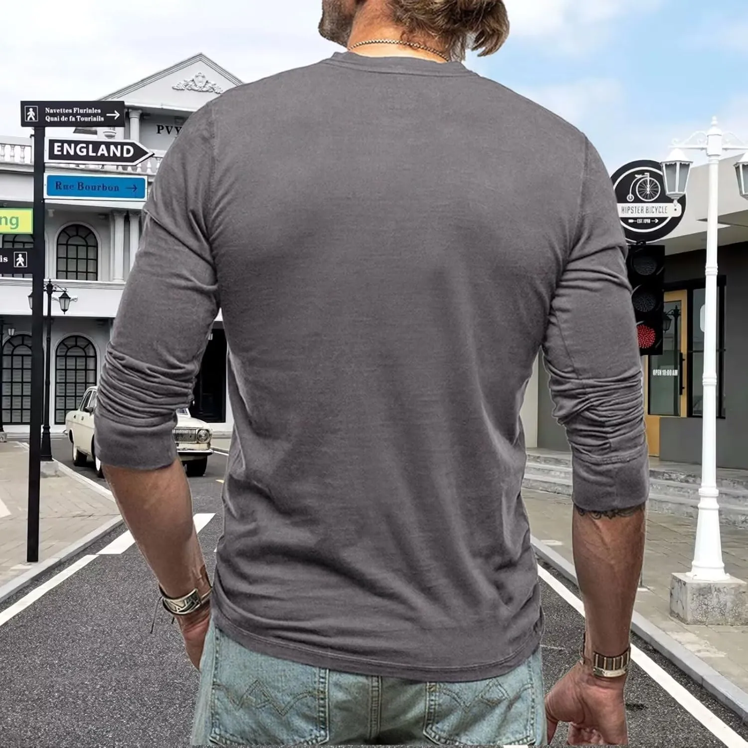 Men's Henley Shirts Casual Long Sleeve Basic Button-Down Slim Fit Lightweight Classic Cotton Pullover Tops 2025