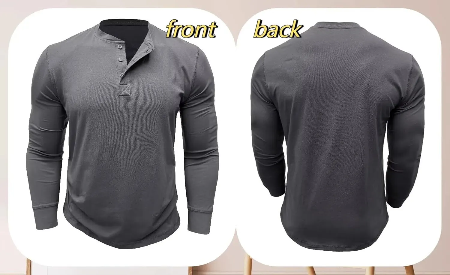 Men's Henley Shirts Casual Long Sleeve Basic Button-Down Slim Fit Lightweight Classic Cotton Pullover Tops 2025