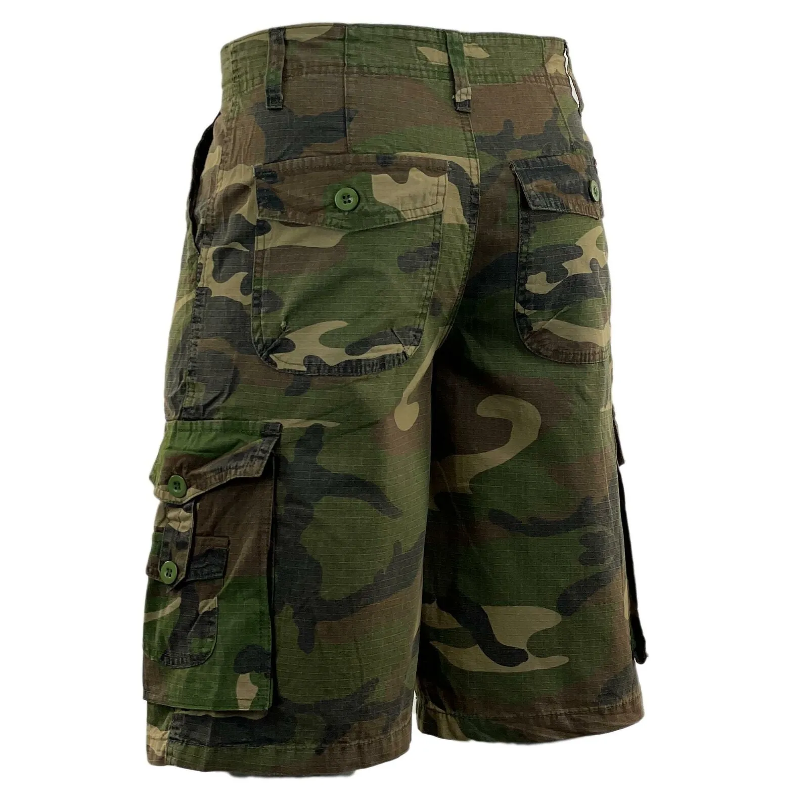 Mens Ripstop Camouflage Cargo Combat Shorts