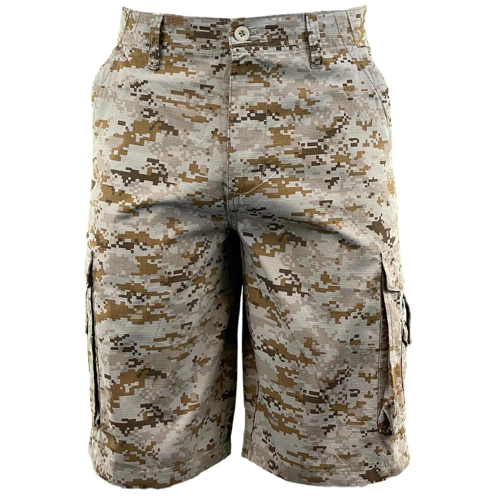 Mens Ripstop Camouflage Cargo Combat Shorts