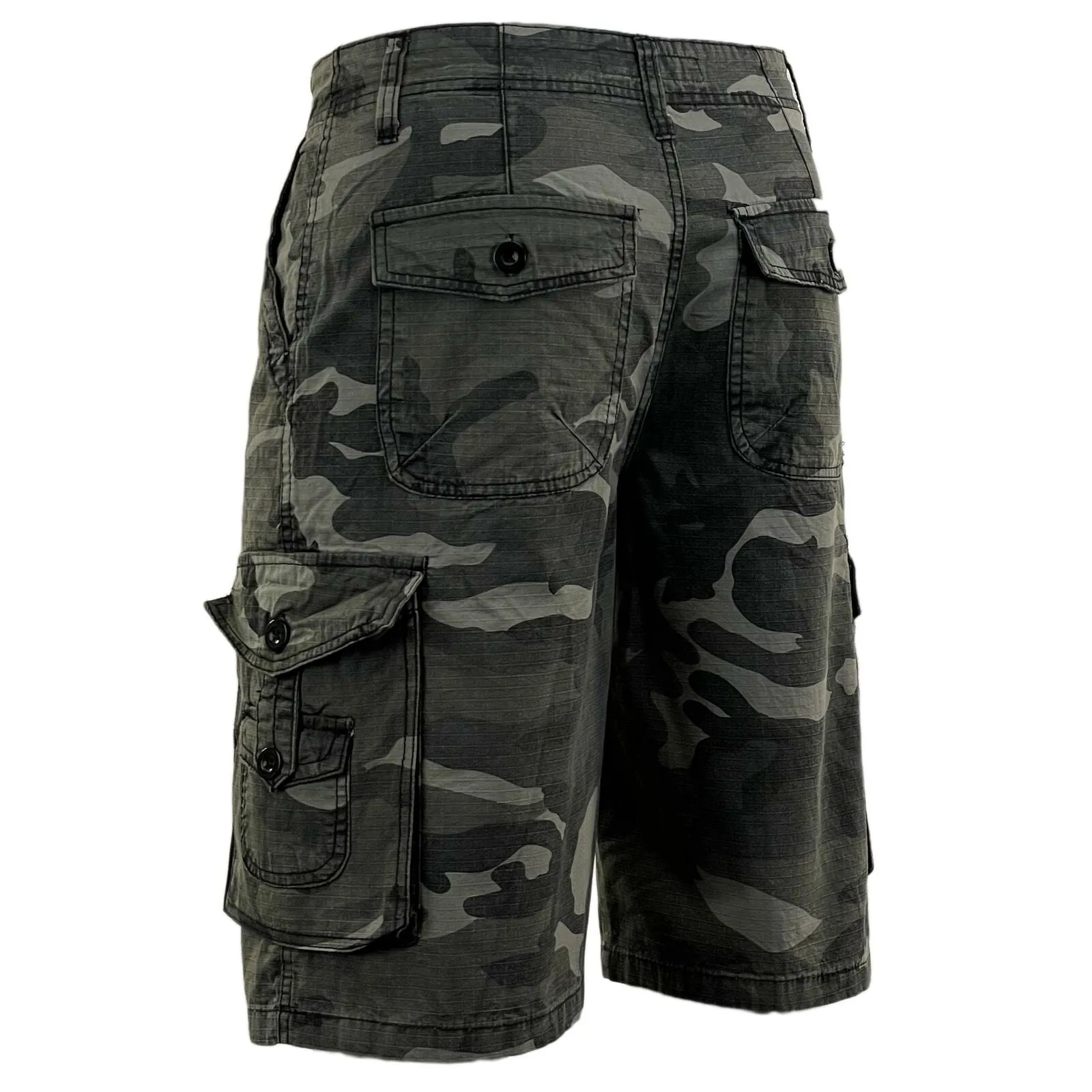 Mens Ripstop Camouflage Cargo Combat Shorts
