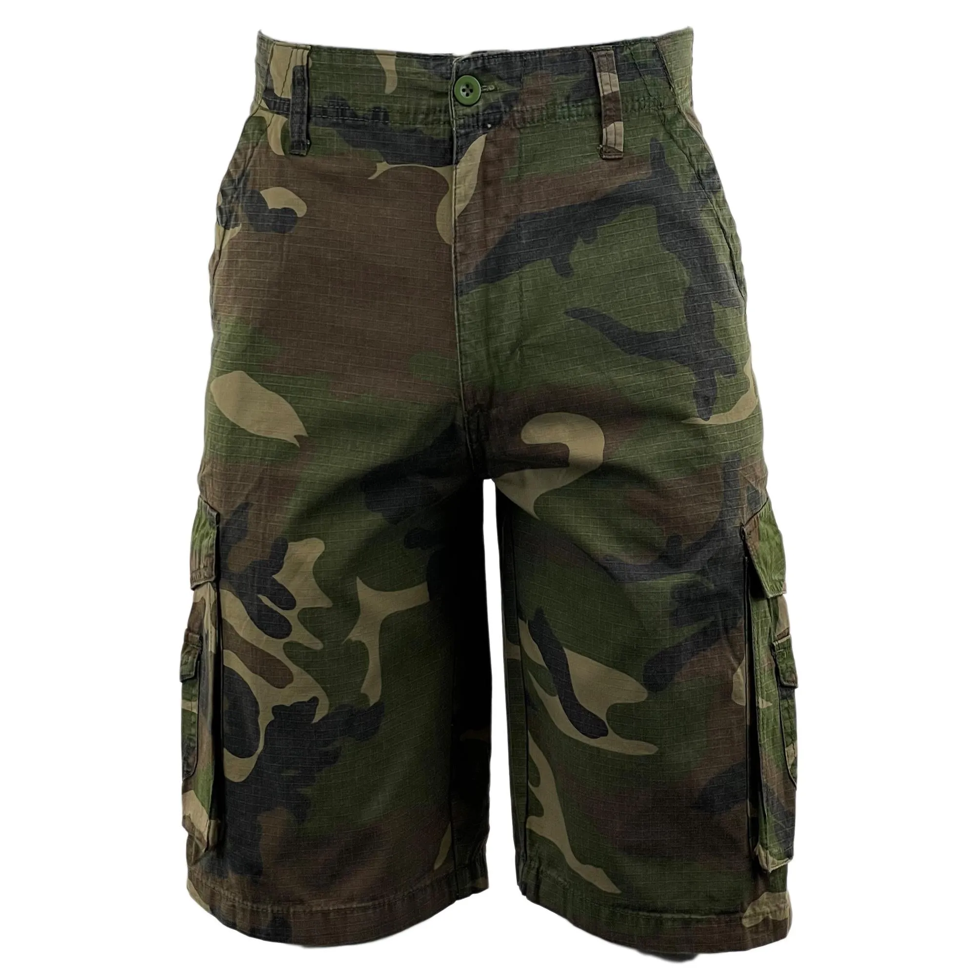 Mens Ripstop Camouflage Cargo Combat Shorts