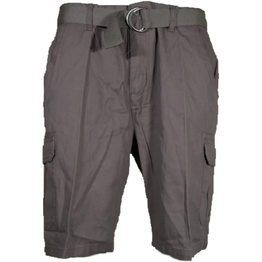 Men's Shorts Belted Adjustable Cargo Casual Lightweight Multi Pocket Bottoms