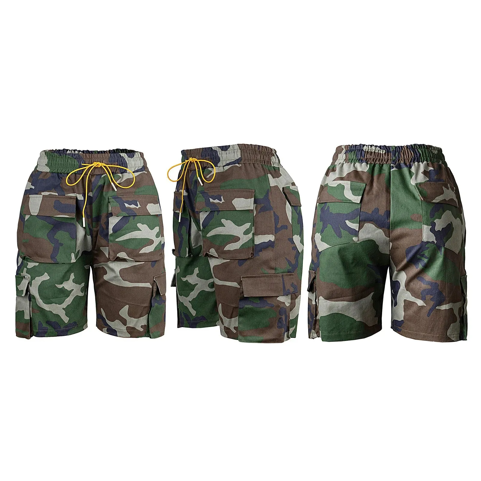 New Camo Denim Multi-Pocket - Mid-Length Cargo Shorts