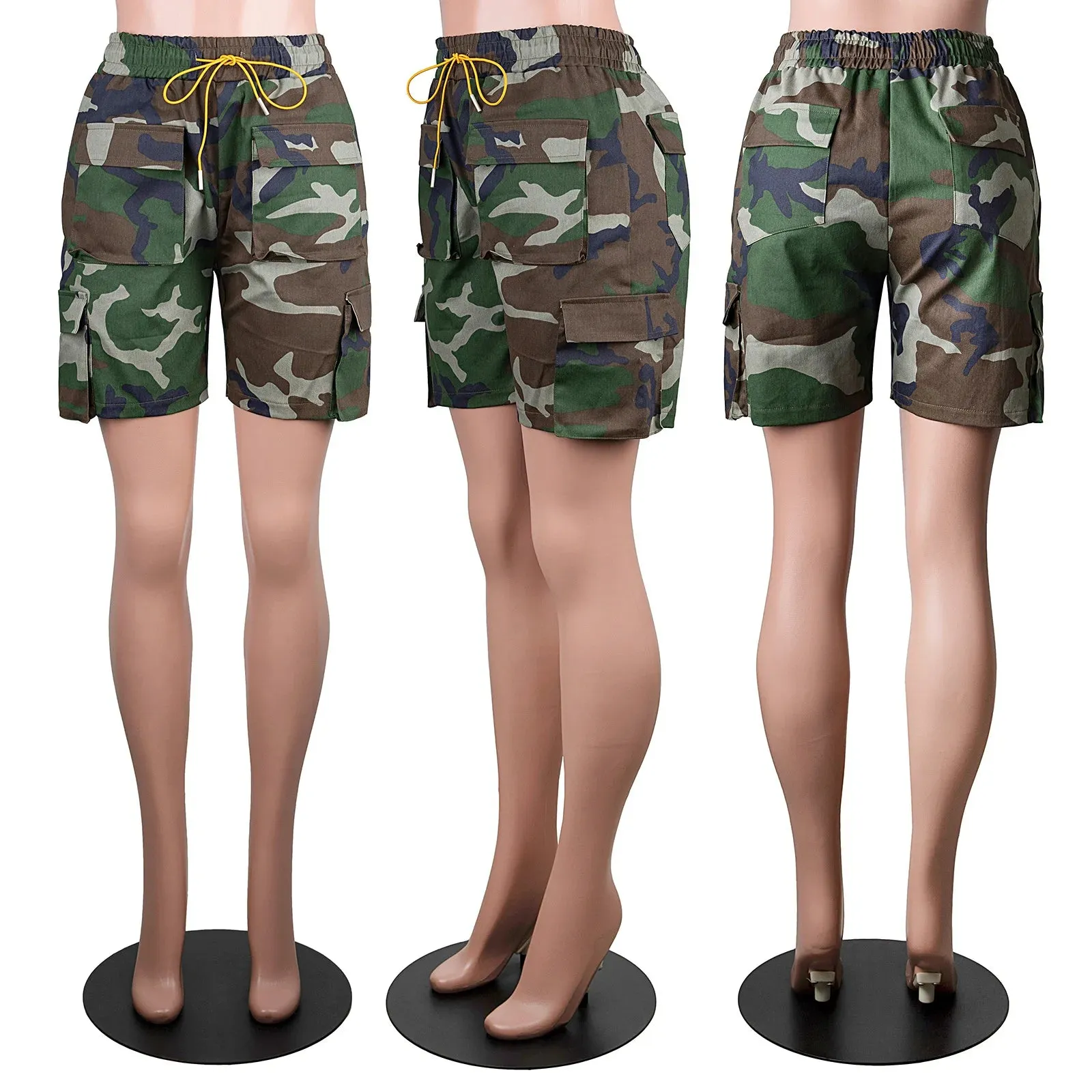 New Camo Denim Multi-Pocket - Mid-Length Cargo Shorts