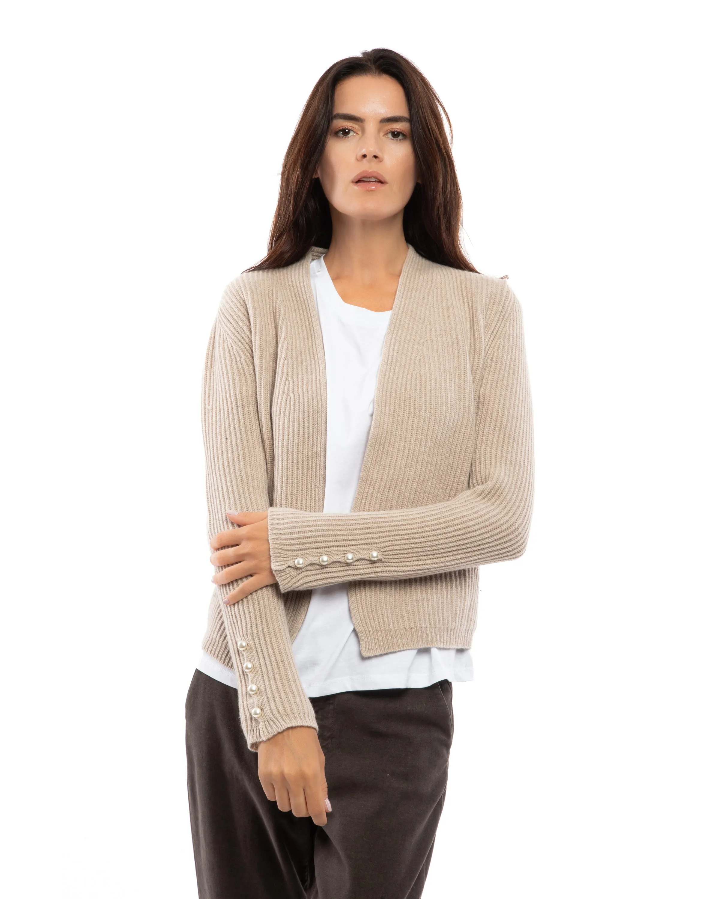 NEW FALL 24 - Women's Cashmere Fisherman's Rib Blazer Black