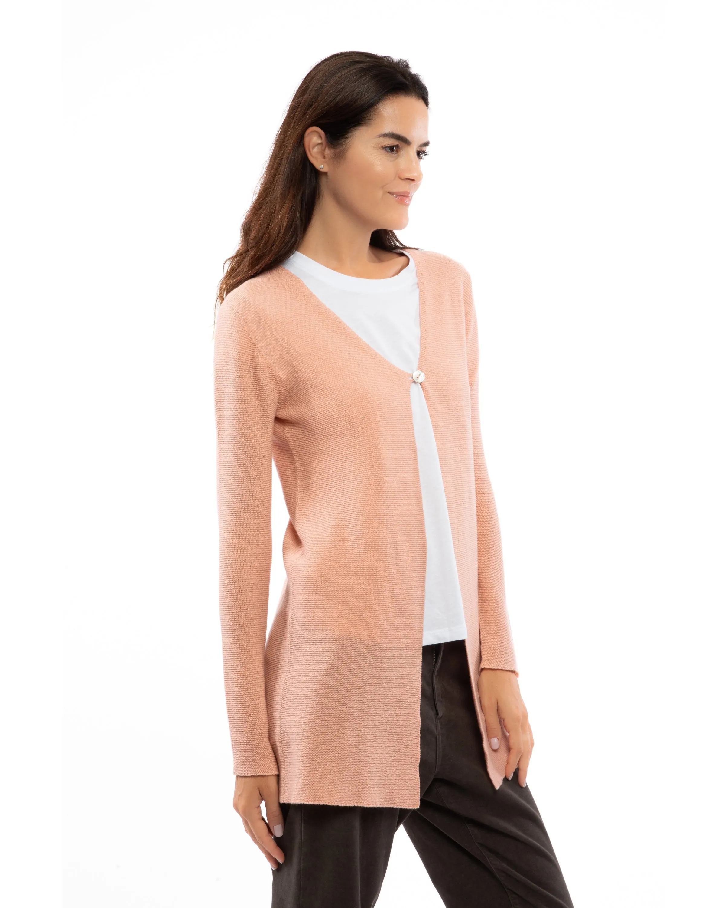 NEW FALL 24 - Women's Cashmere Links Stitch Duster Cardigan Camel