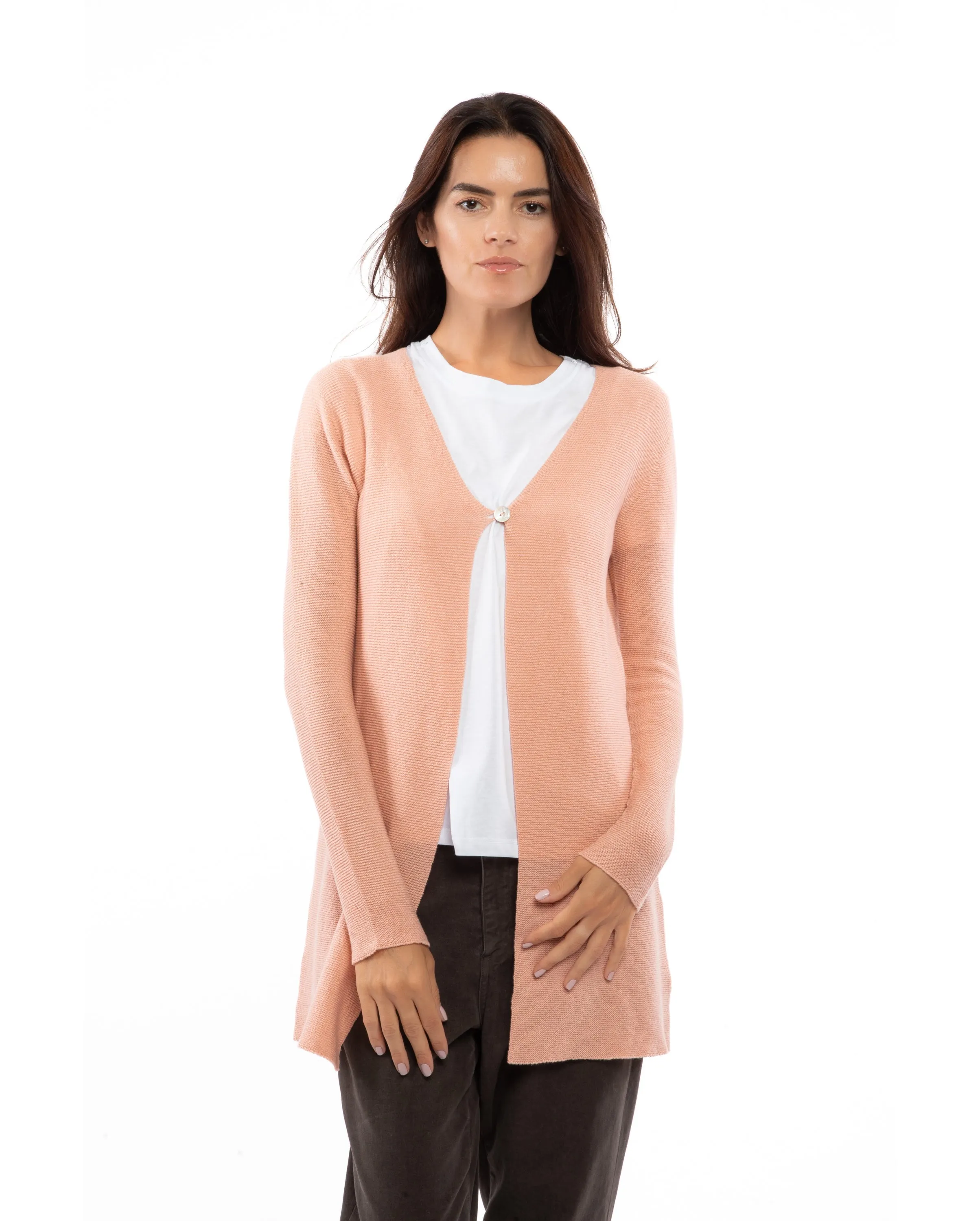 NEW FALL 24 - Women's Cashmere Links Stitch Duster Cardigan Camel