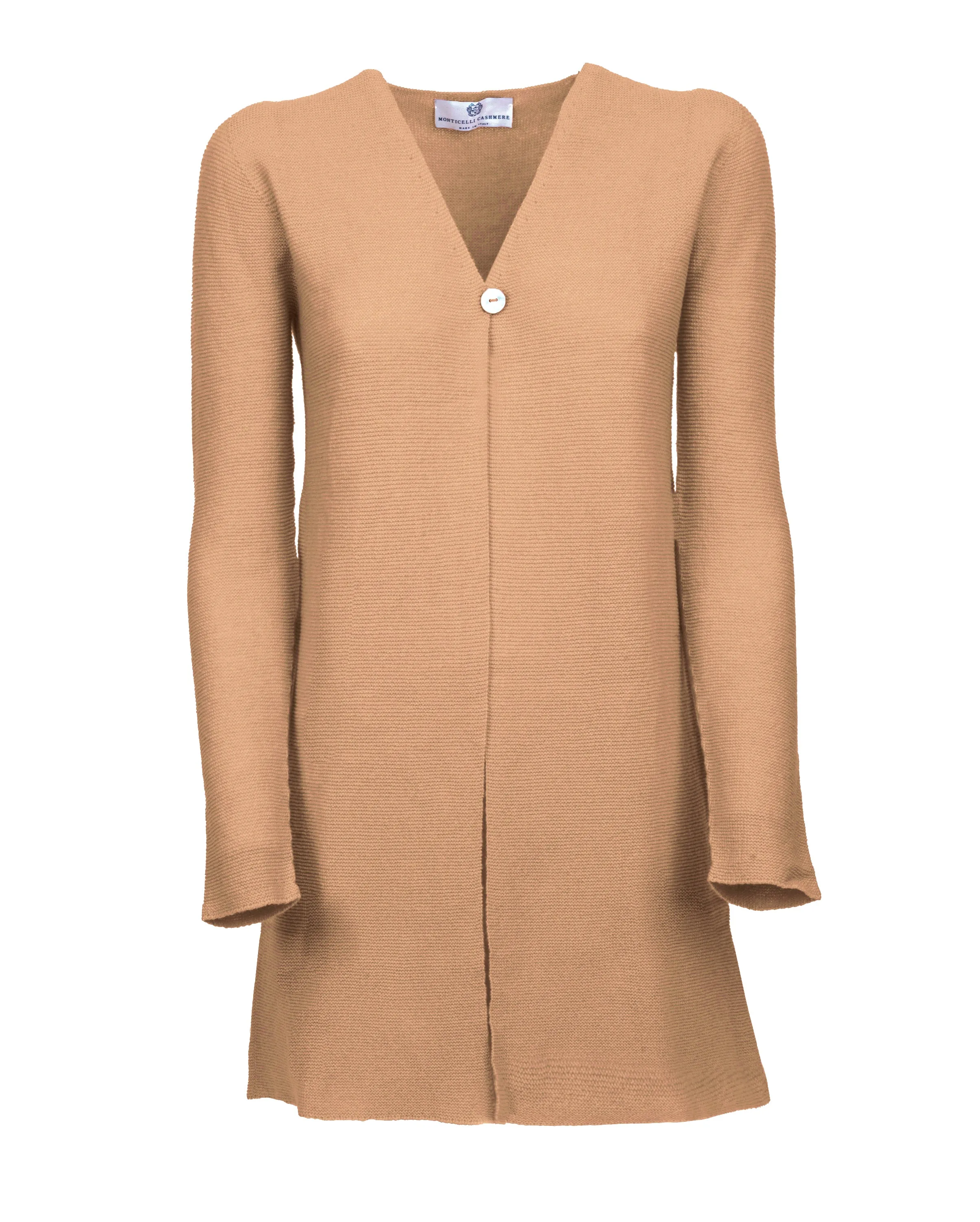 NEW FALL 24 - Women's Cashmere Links Stitch Duster Cardigan Camel