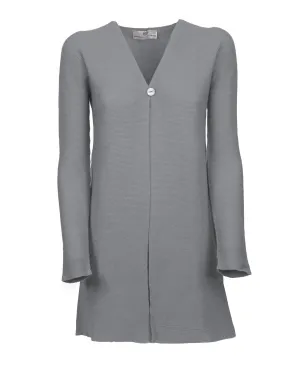 NEW FALL 24 - Women's Cashmere Links Stitch Duster Cardigan Melange Gray