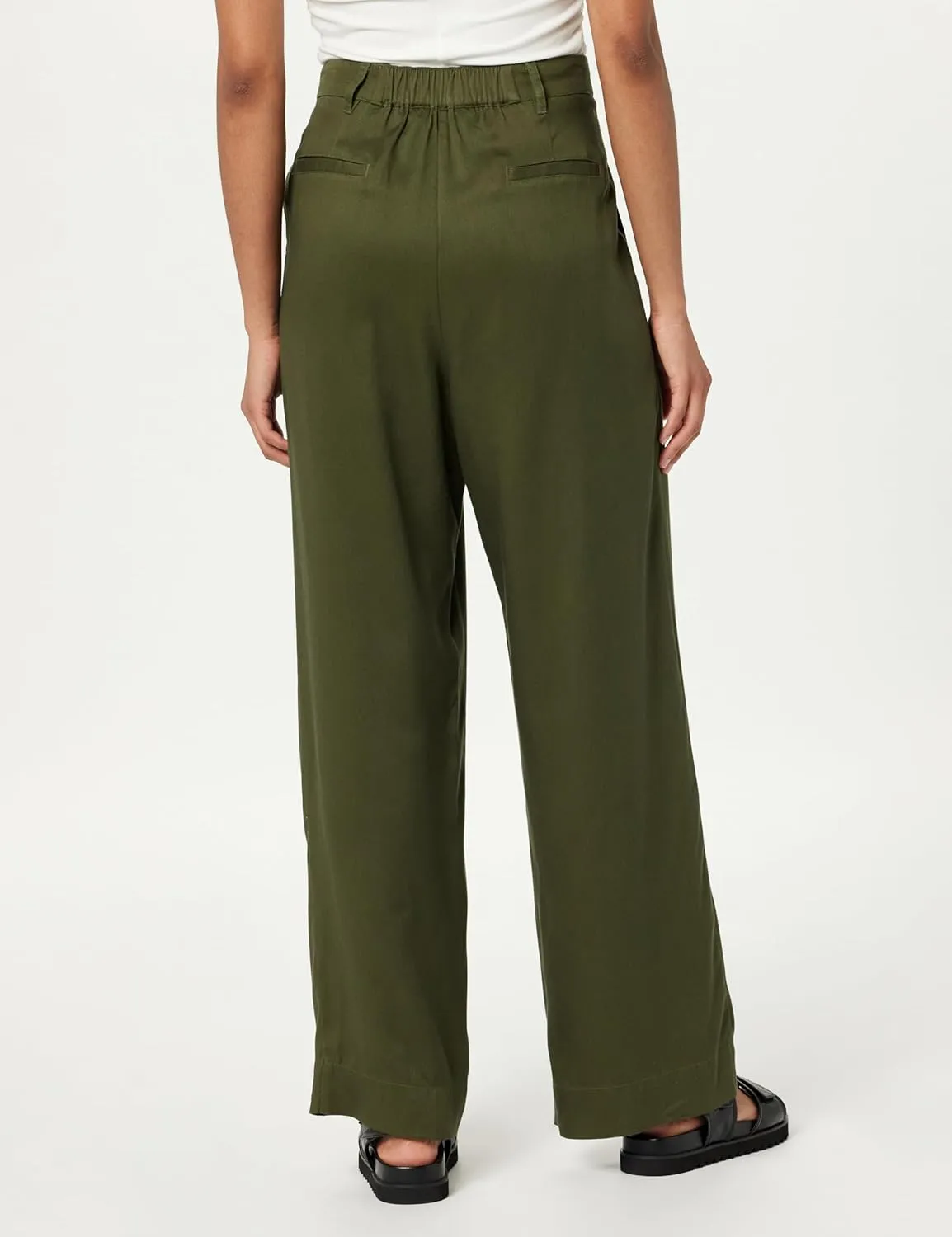 The Drop Women's Amalia Relaxed Pleated Trousers