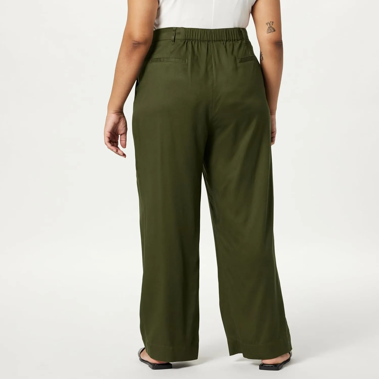 The Drop Women's Amalia Relaxed Pleated Trousers
