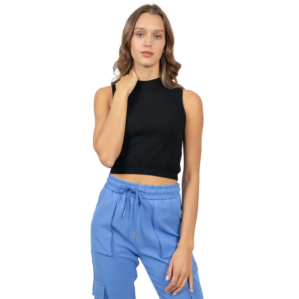 TOP DE PUNTO CUELLO ALTO PARA MUJER FOREVER 21