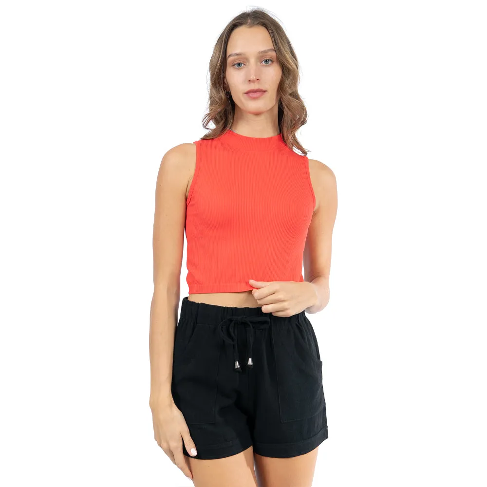 TOP DE PUNTO CUELLO ALTO PARA MUJER FOREVER 21