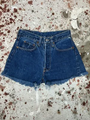 Vintage USA Levi's 501 Big "E" Single Stitch Waist Redline Cut Off Shorts (JYJ0424-175)