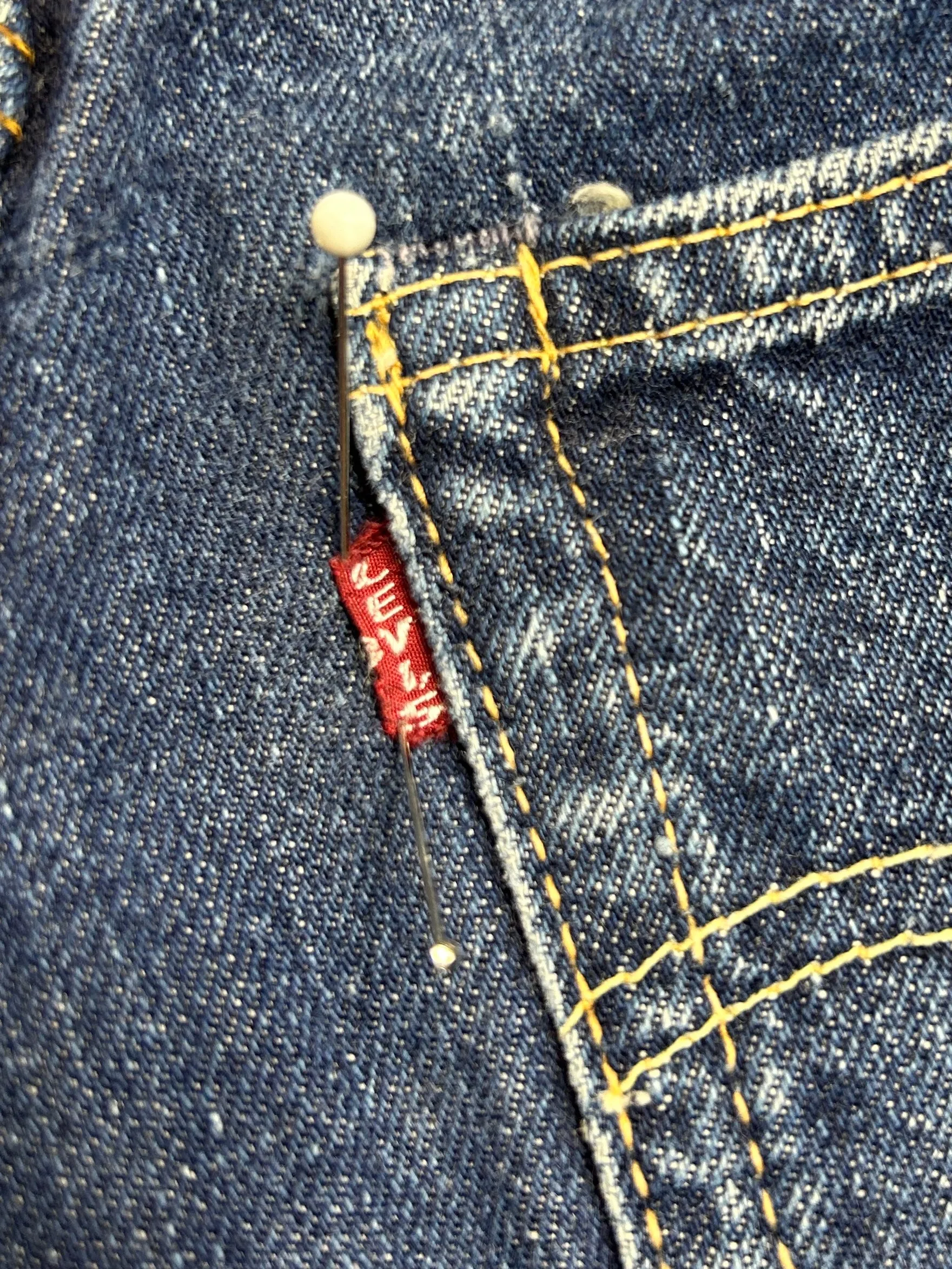 Vintage USA Levi's 501 Big "E" Single Stitch Waist Redline Cut Off Shorts (JYJ0424-175)