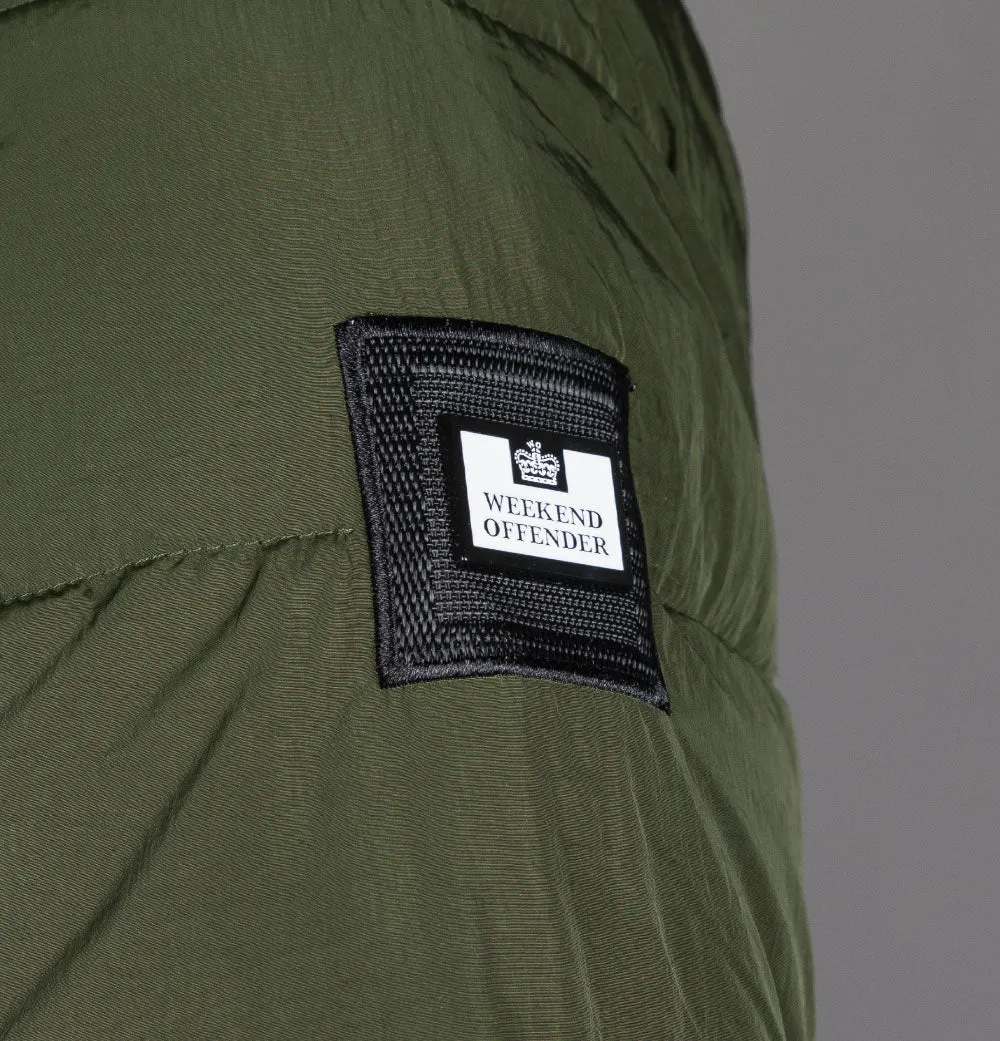 Weekend Offender LA Guardia Quilted Jacket Dark Green