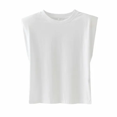 Women Sleeveless Solid Tops