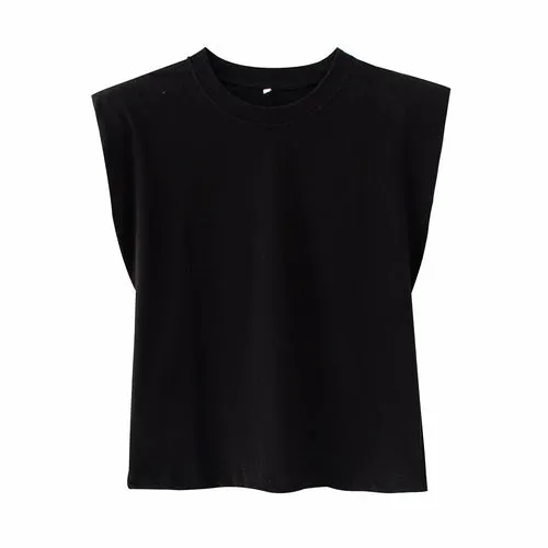 Women Sleeveless Solid Tops